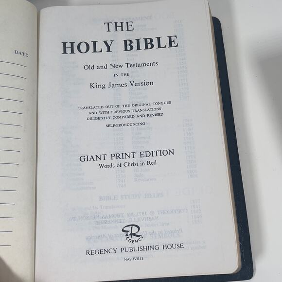 Riverside Giant Print Red Letter Edition Bible King James Version Pic Edition - Picture 3 of 16